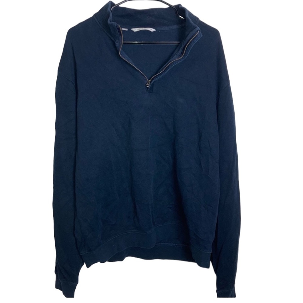 Cutter & Buck navy blue quarter zip pullover sweatshirt